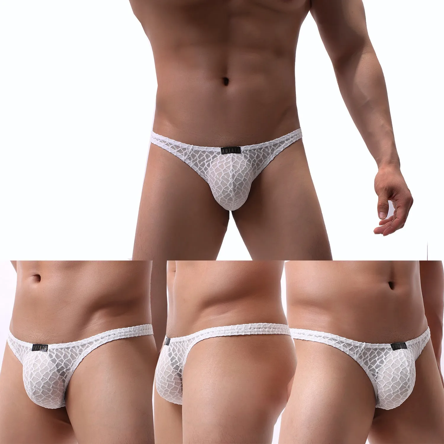 Sexy Sheer Lace Men's Thong T-backB180