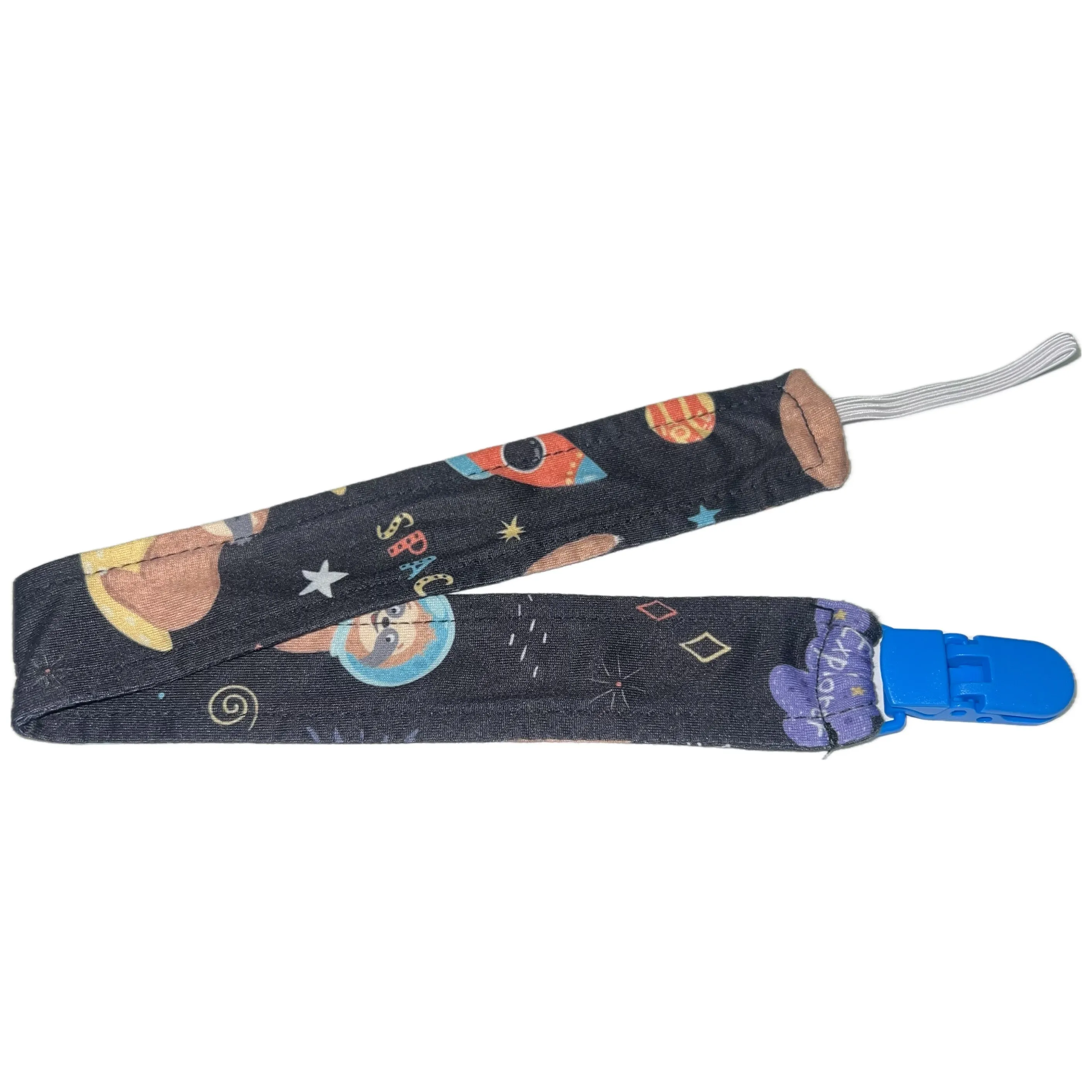 Sloths in Space Fabric Pacifier Clips