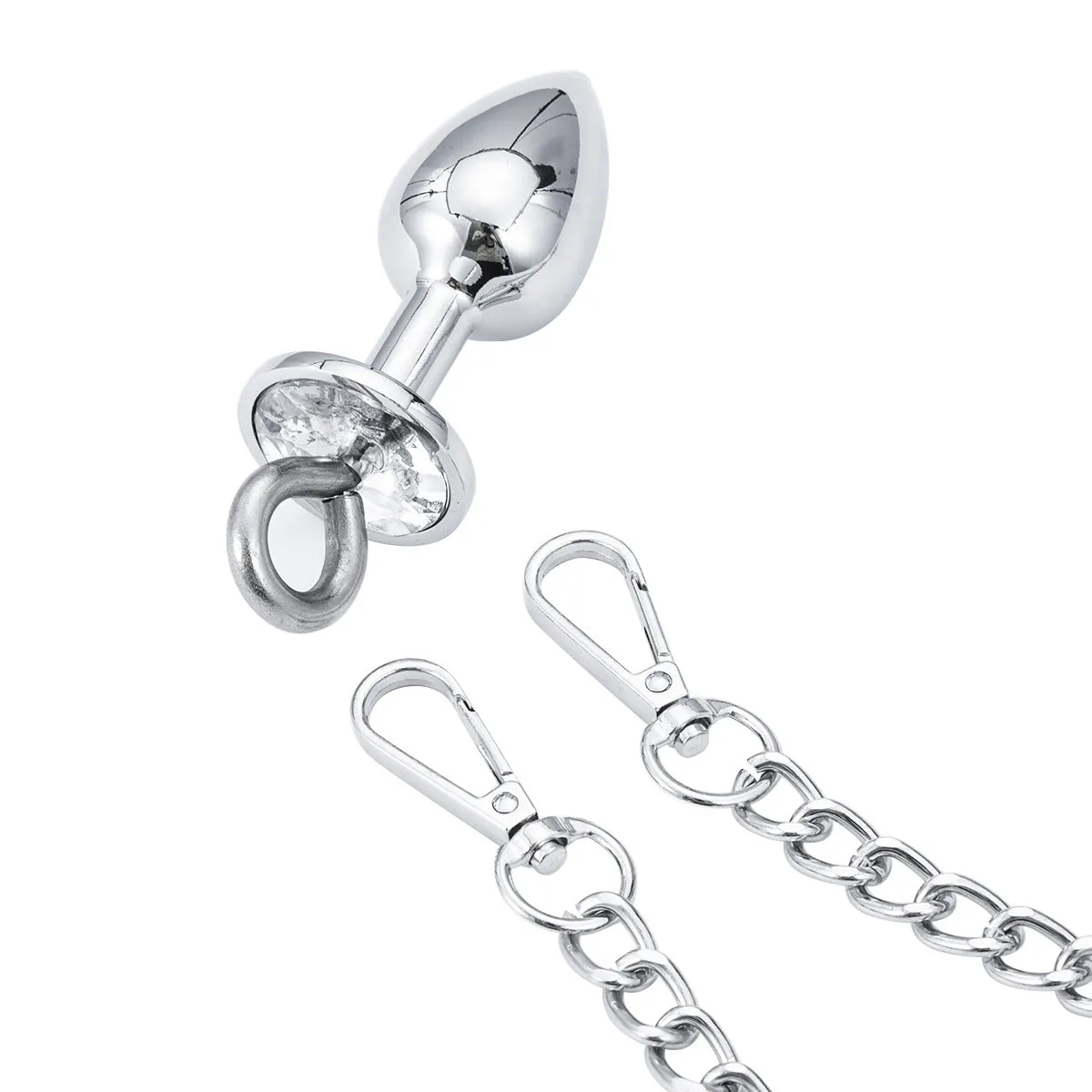Small Anal Plugs Handcuffs Chain Ring Hanging Pull