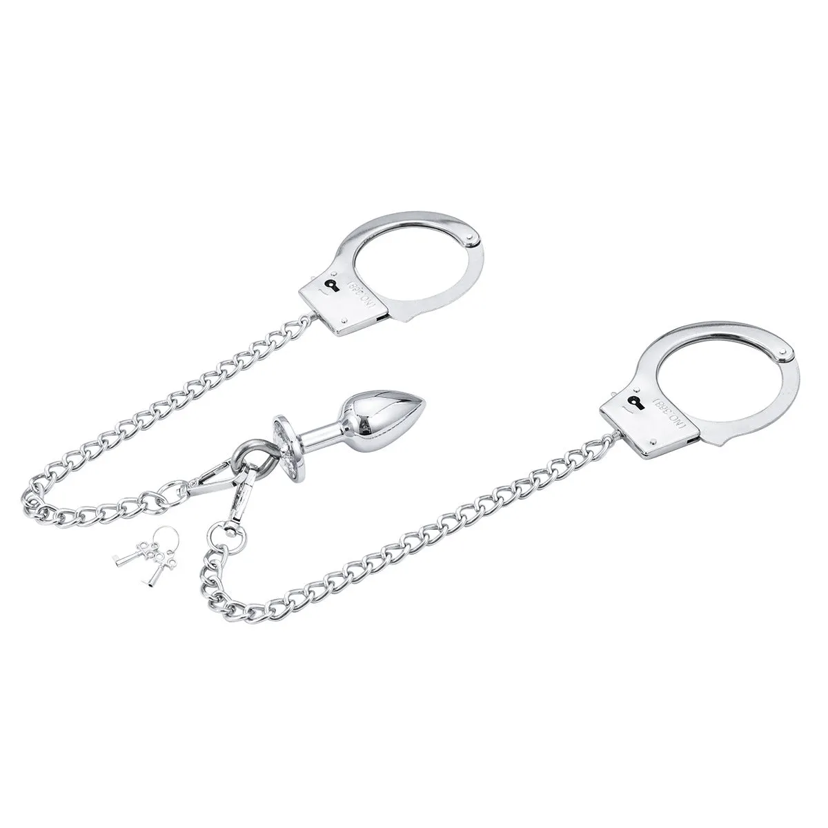 Small Anal Plugs Handcuffs Chain Ring Hanging Pull