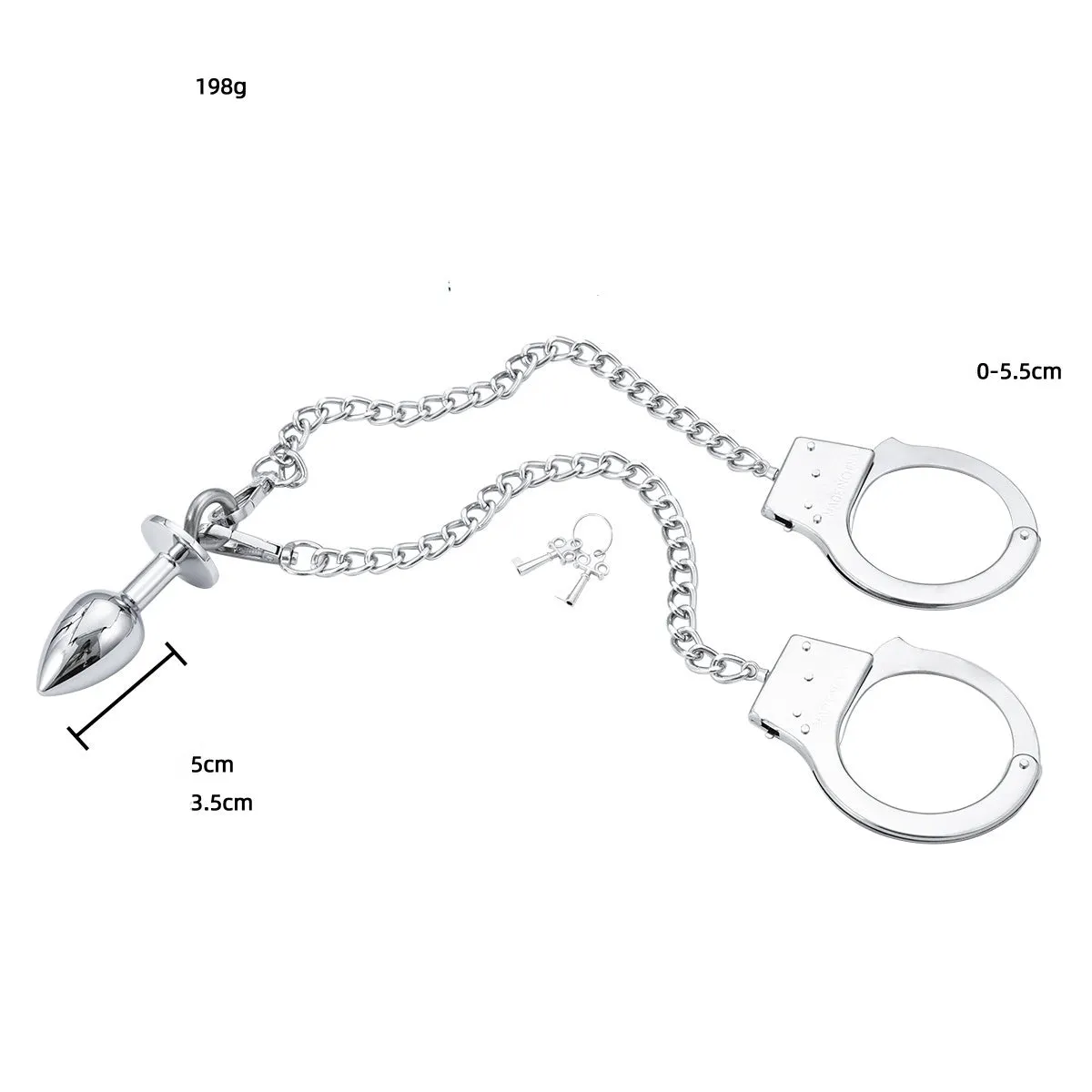 Small Anal Plugs Handcuffs Chain Ring Hanging Pull