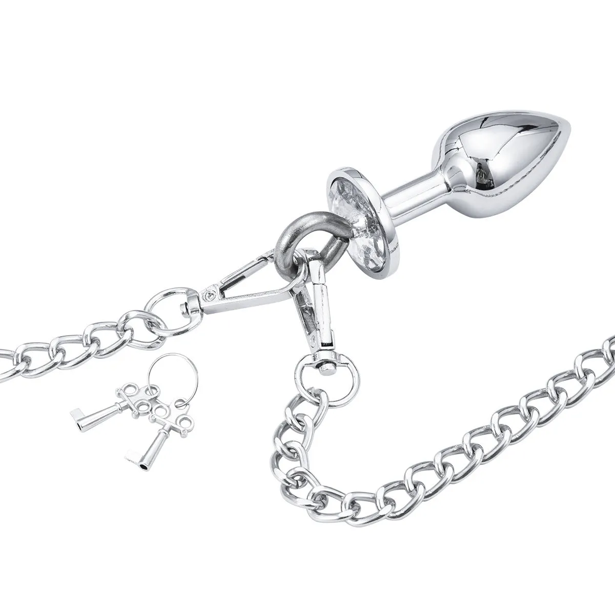 Small Anal Plugs Handcuffs Chain Ring Hanging Pull