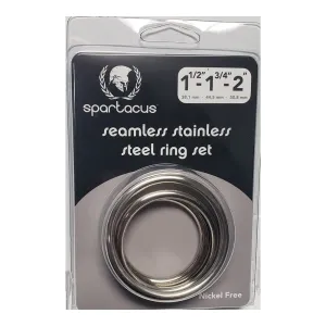 Spartacus Seamless Stainless Steel Ring Set