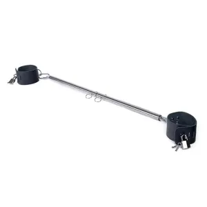 Spartacus Steel Spreader Bar with Leather Cuffs