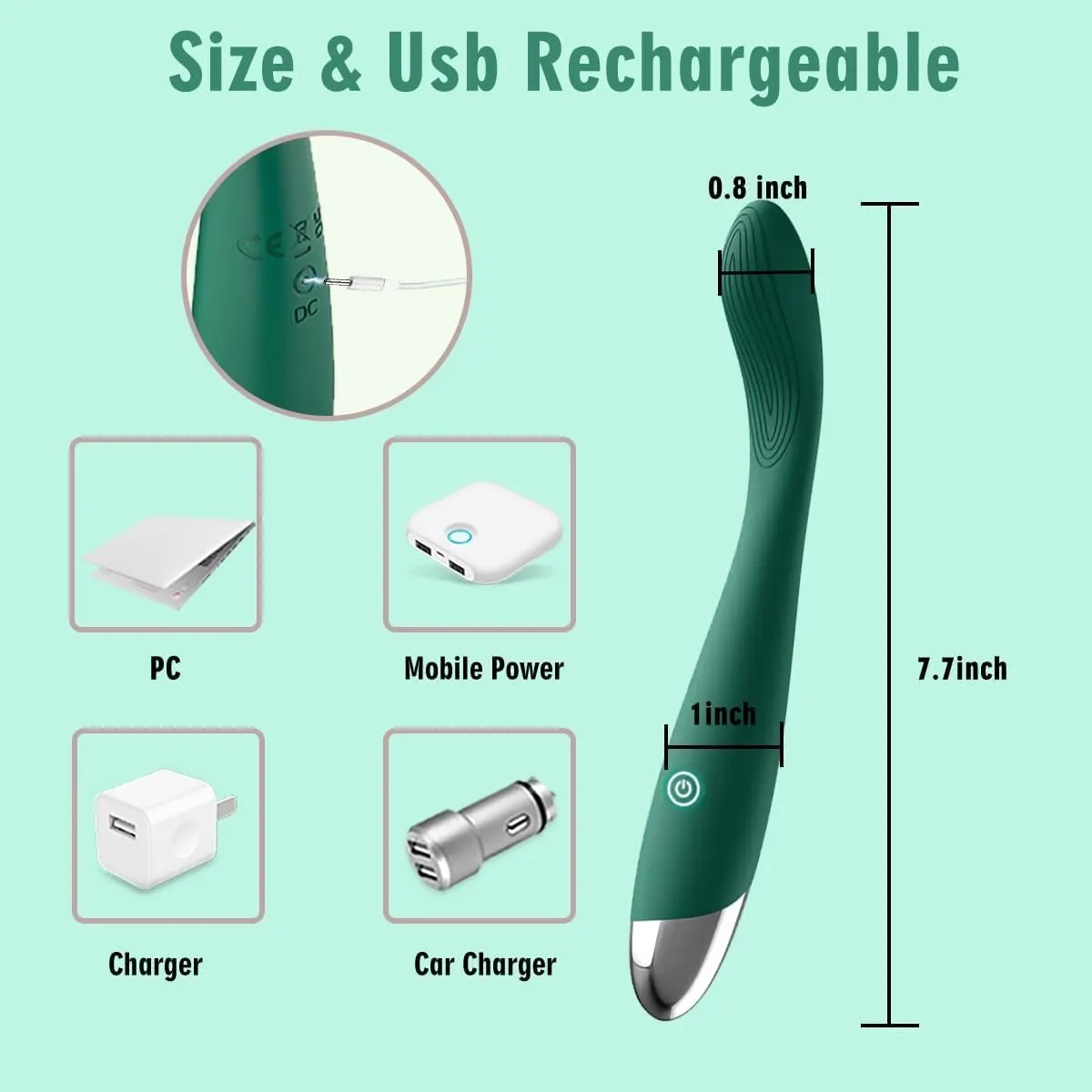 SpoonMe Clitoral G Spot Vibrator Nipple Finger Stimulator