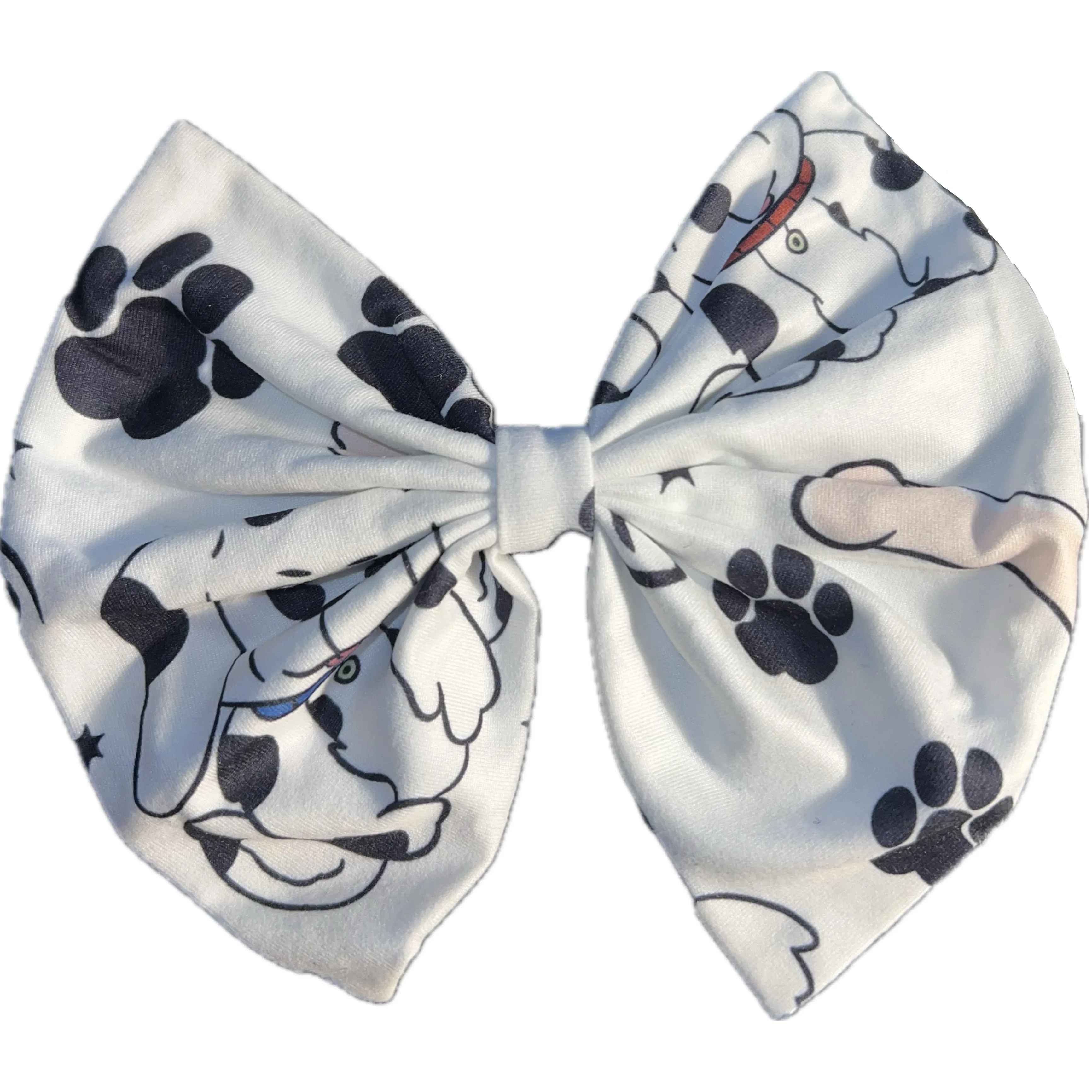Spotted Pups Fabric Hair Bow