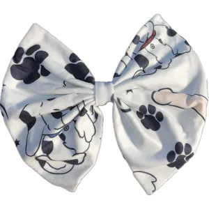 Spotted Pups Fabric Hair Bow