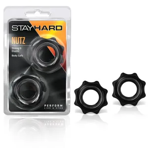 Stay Hard Nutz Cockring 2-Pack Black
