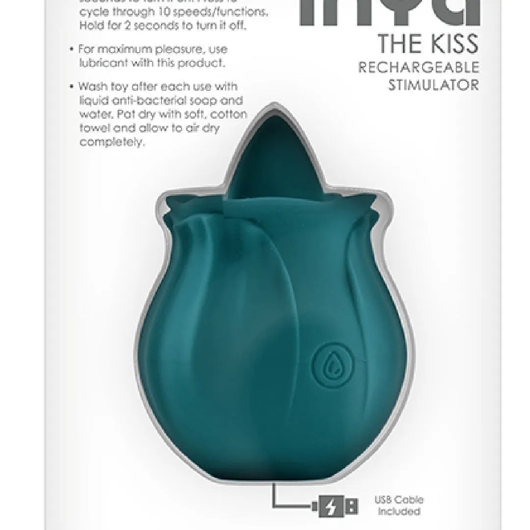 The Kiss Flickering Tongue Vibrator - Dark Teal
