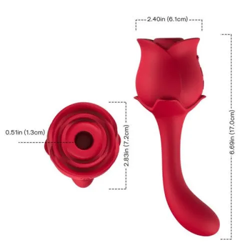 TOYBOX DUAL ROSA G-Spot and Clit Sucker Vibrator