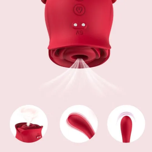 TOYBOX DUAL ROSA G-Spot and Clit Sucker Vibrator