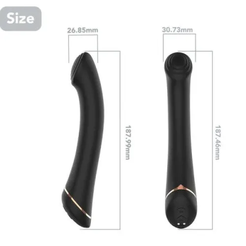 TOYBOX MARIO Flattened Tip G and P spot Vibrator Black