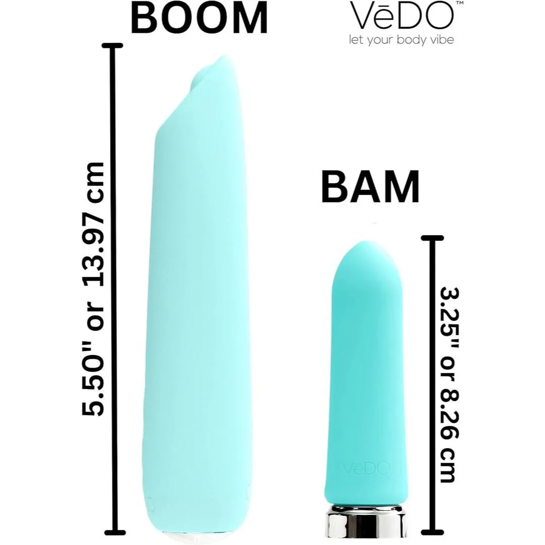 VeDO Boom Rechargeable Warming Bullet Vibrator - Turquoise