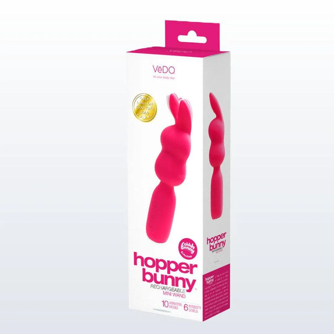 VeDO Hopper Rechargeable Mini Wand Vibrator - Pink