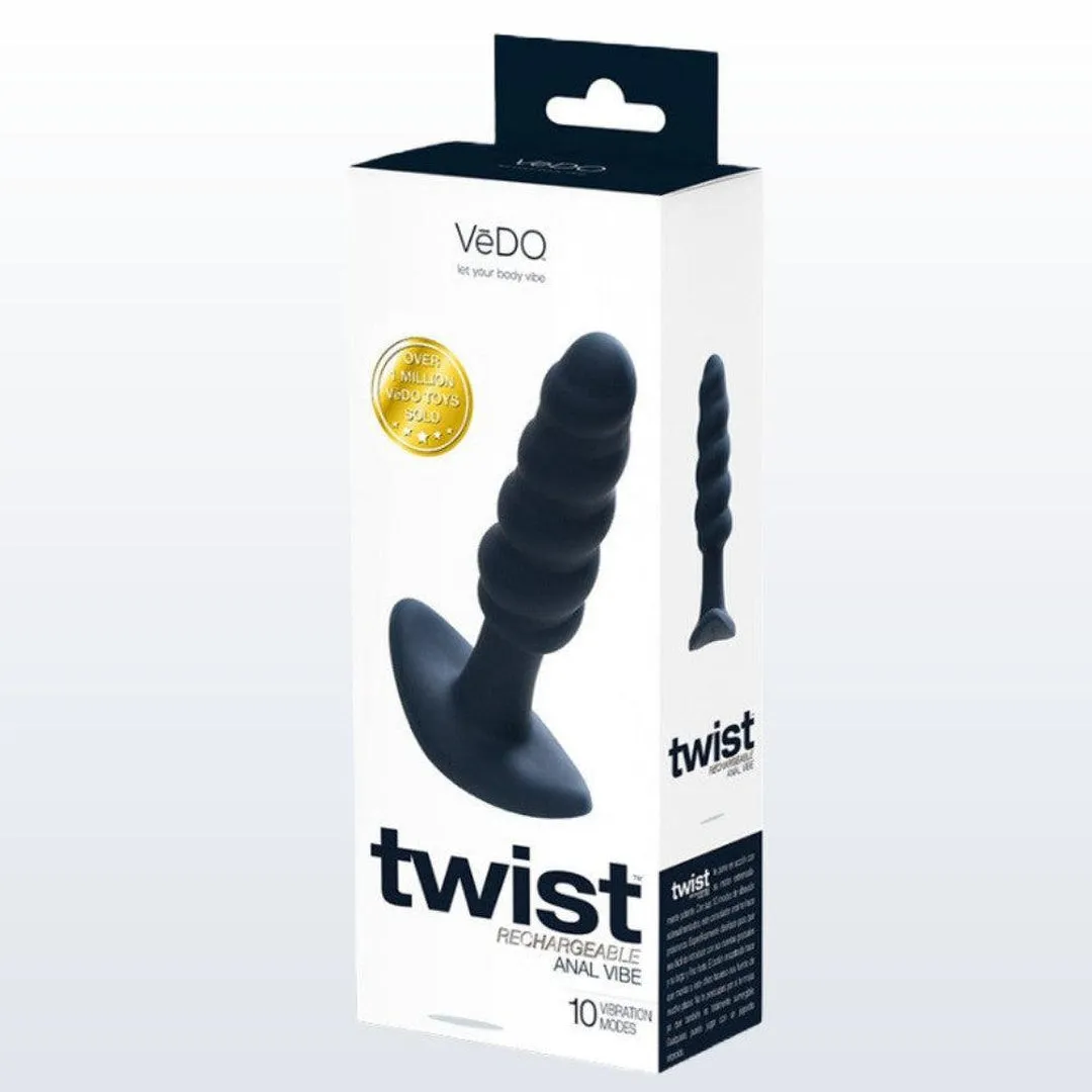 VeDO Twist Plug Vibrating Butt Plug  - Black
