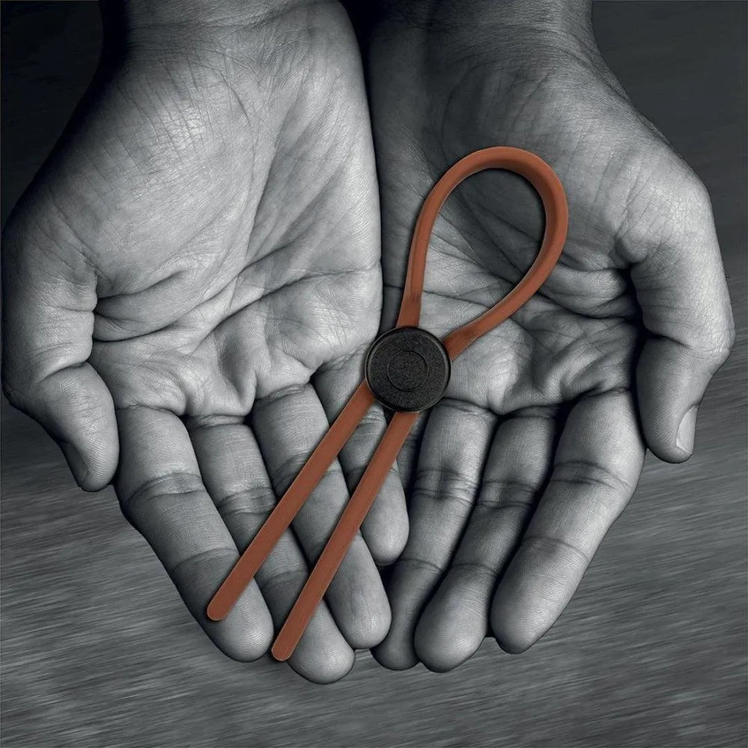 Velv'Or Rooster Ragnar Adjustable Lasso String Cock Ring - BROWN