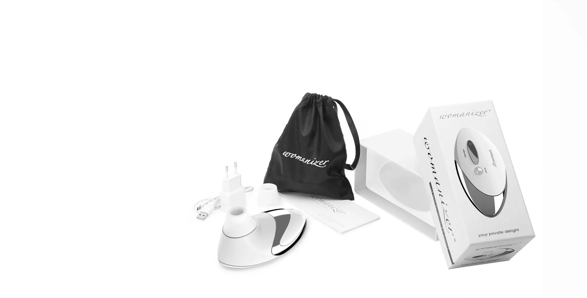 W500 Deluxe Womanizer - White Chrome