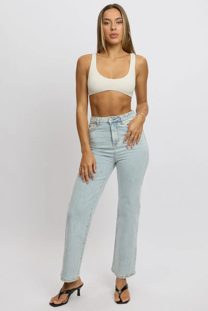 White Bralette Seamless Cropped