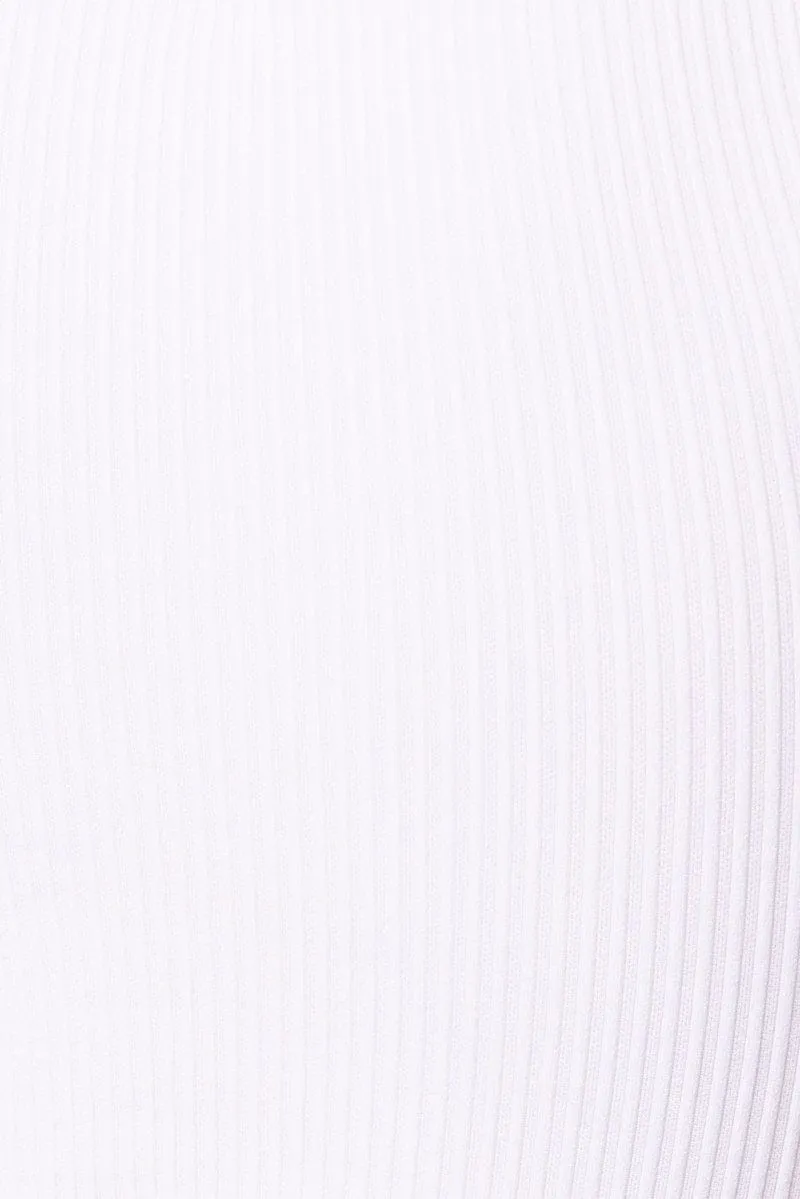 White Tank Top Crew Neck Seamless