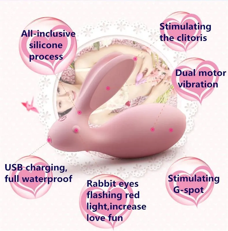 WOWYES Dual Women Rabbit Sex Waterproof Vibrator