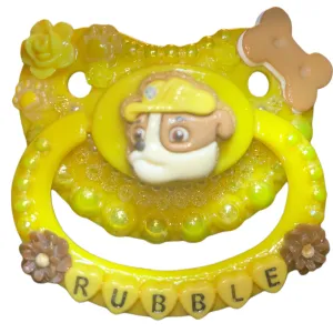 Yellow Puppy Hand Crafted Deluxe Pacifier